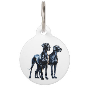Médaillon Pour Animaux Dogrands danois aquarelle