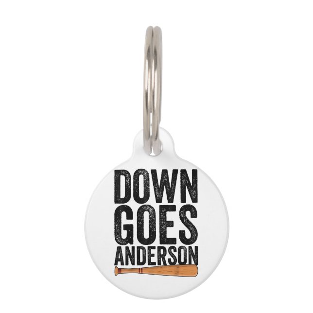 Médaillon Pour Animaux DOWN GOLF ANDERSON FUNNY BASEBALL cadeau ANDERSON (Devant)