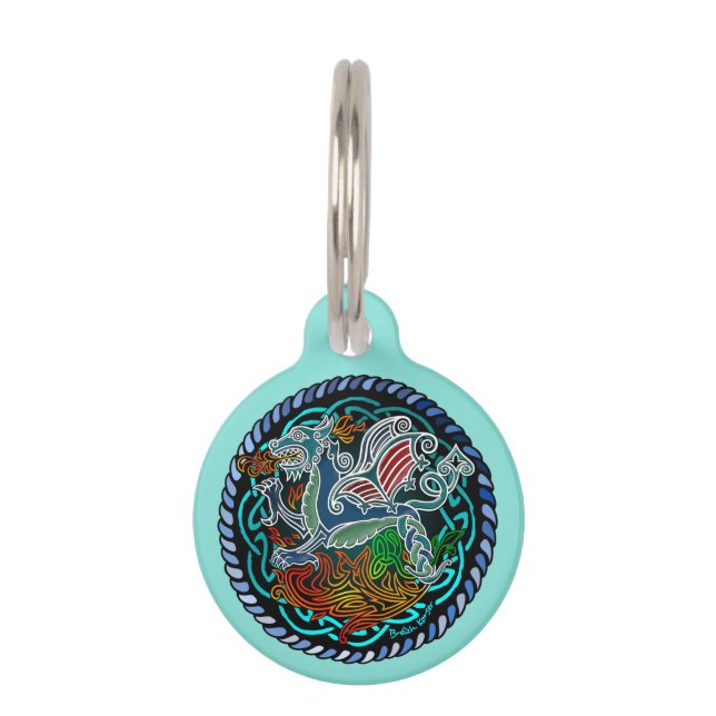 Médaillon Pour Animaux Dragon celtique (Devant)