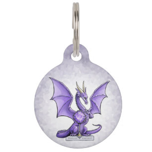 Médaillon Pour Animaux Dragon de pierre porte-bonheur de février -