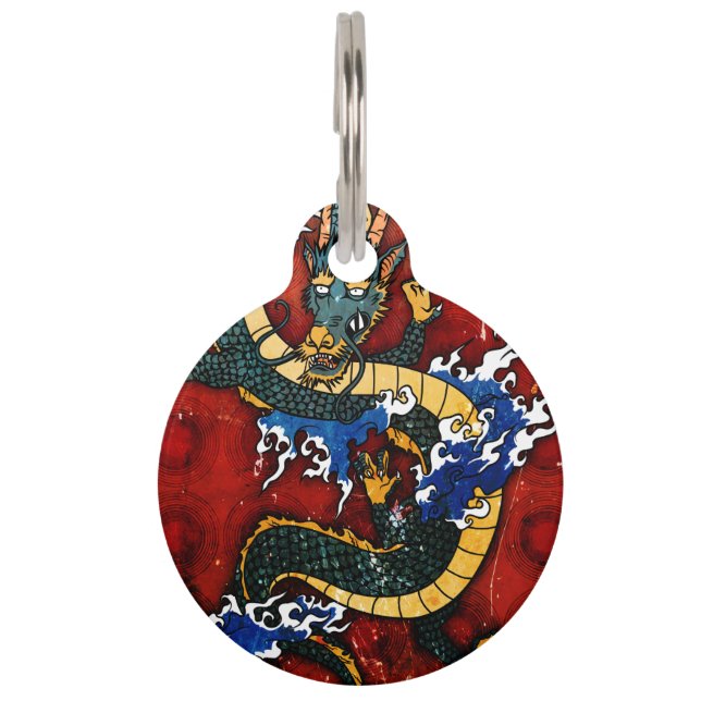 Médaillon Pour Animaux Dragon japonais (Devant)