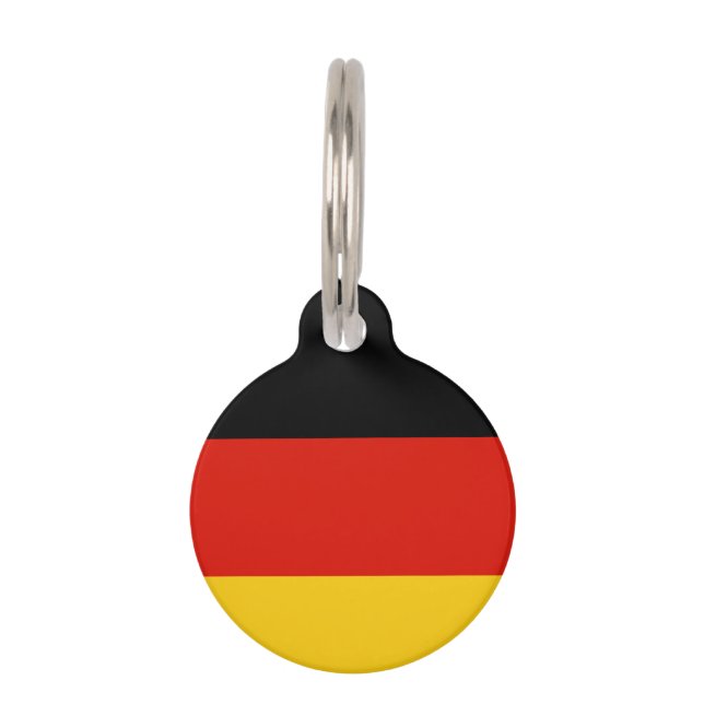 Médaillon Pour Animaux Drapeau allemand étiquette personnalisée pour chie (Devant)