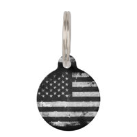 Drapeau américain grunge noir et blanc