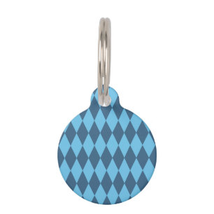Médaillon Pour Animaux Drapeau bleu Bavaria Rhombus Motif