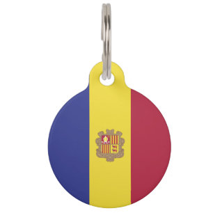 Médaillon Pour Animaux drapeau d'Andorre
