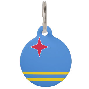 Médaillon Pour Animaux Drapeau d'Aruba