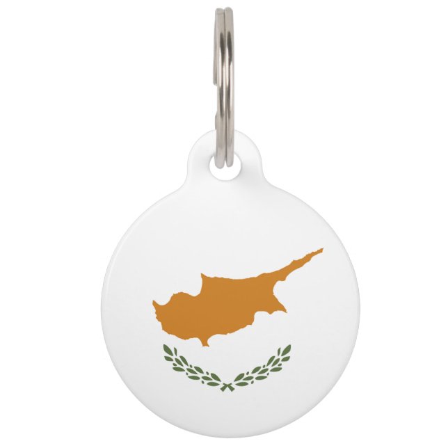 Médaillon Pour Animaux Drapeau de Chypre (Devant)