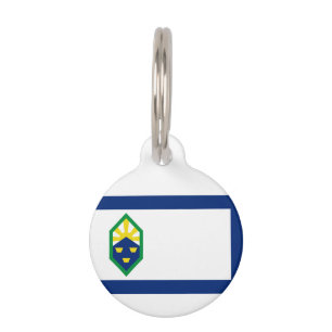 Médaillon Pour Animaux Drapeau de Colorado Springs, Colorado
