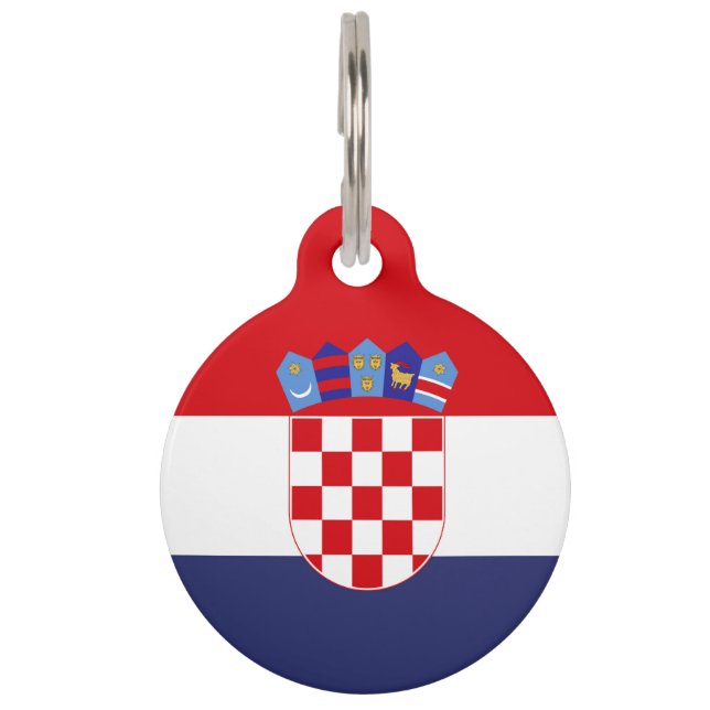 Médaillon Pour Animaux Drapeau de Croatie (Devant)