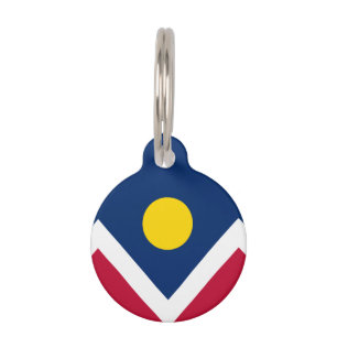 Médaillon Pour Animaux Drapeau de Denver, Colorado
