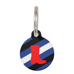 Médaillon Pour Animaux Drapeau de fierté de bottes