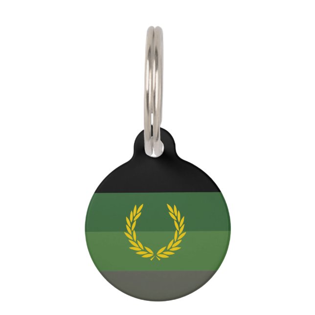Médaillon Pour Animaux Drapeau de fierté de l'uniforme militaire (Devant)