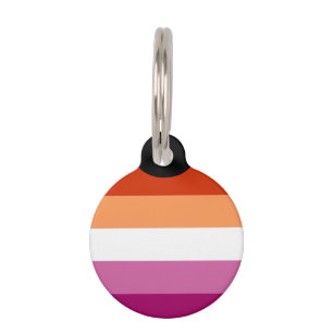 Médaillon Pour Animaux Drapeau de fierté lesbienne (5 bandes)