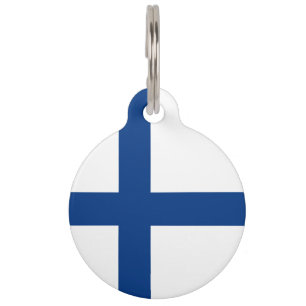 Médaillon Pour Animaux Drapeau de Finlande