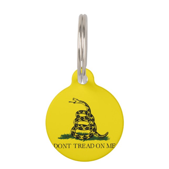 Médaillon Pour Animaux Drapeau de Gadsden (Dos)