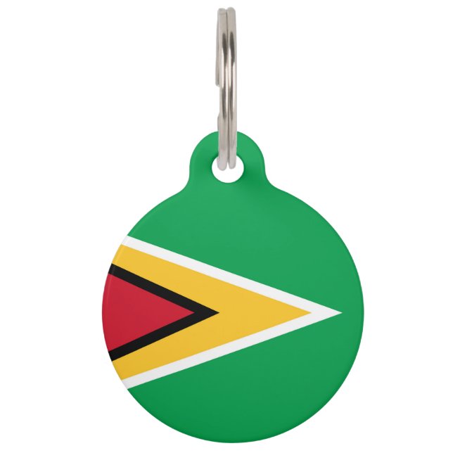Médaillon Pour Animaux Drapeau de Guyana (Devant)