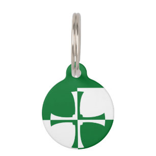 Médaillon Pour Animaux Drapeau de Kirkcudbrightshire Numéro d'identificat