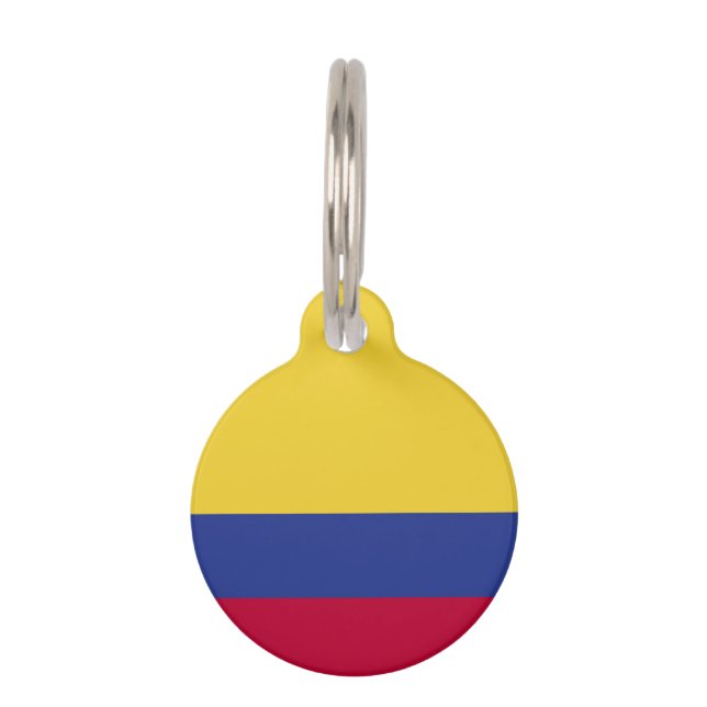 Médaillon Pour Animaux Drapeau de la Colombie (Dos)