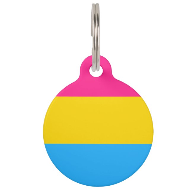 Médaillon Pour Animaux Drapeau de la fierté Pansexual (Devant)