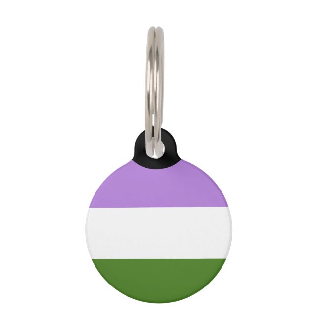 Médaillon Pour Animaux Drapeau de la fierté queer (Devant)