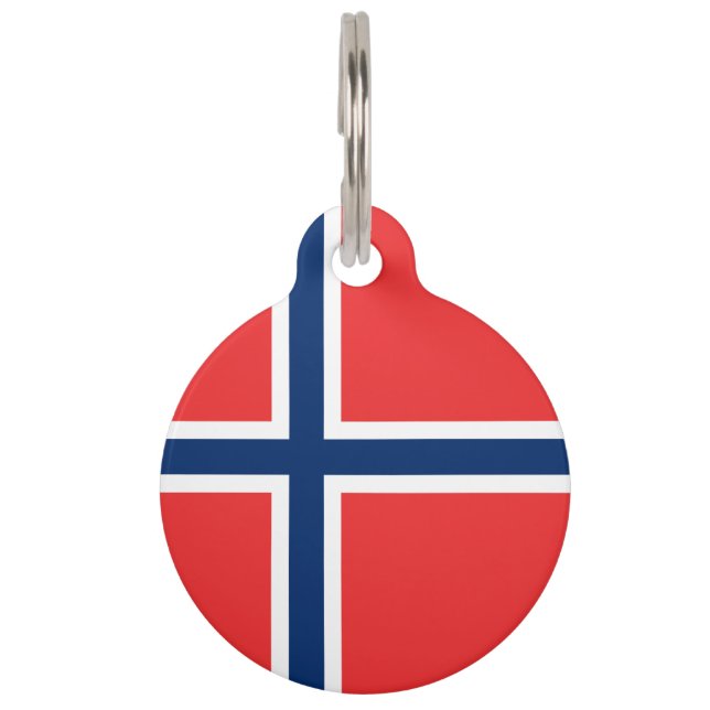 Médaillon Pour Animaux Drapeau de la Norvège (Devant)