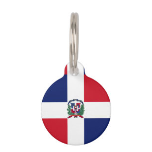 Médaillon Pour Animaux Drapeau de la République Dominicaine