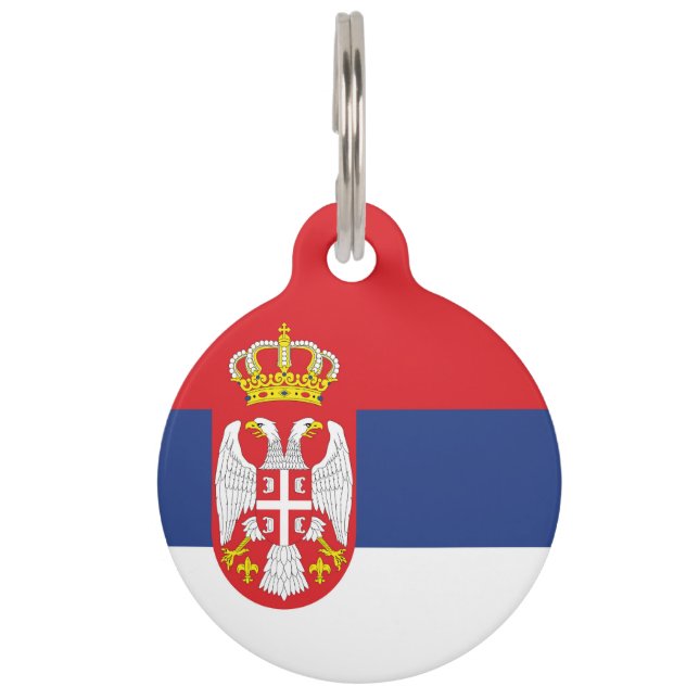 Médaillon Pour Animaux drapeau de la Serbie (Devant)