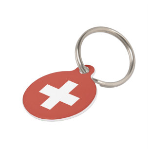 Médaillon Pour Animaux Drapeau de la Suisse – Schweiz – Suisse – Svizzera