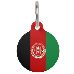 Médaillon Pour Animaux Drapeau de l'Afghanistan