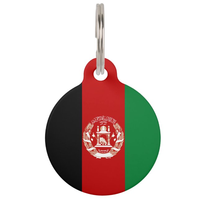 Médaillon Pour Animaux Drapeau de l'Afghanistan (Devant)