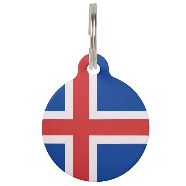 Médaillon Pour Animaux Drapeau de l'Islande (Devant)