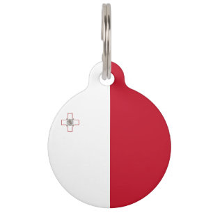 Médaillon Pour Animaux Drapeau de Malte