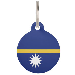 Médaillon Pour Animaux Drapeau de Nauru