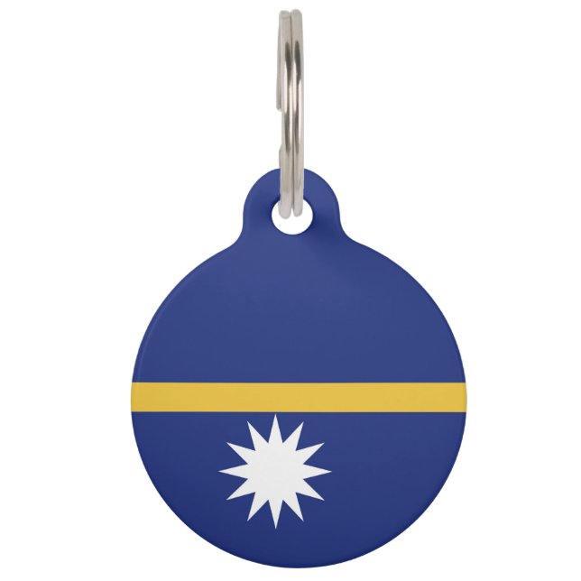 Médaillon Pour Animaux Drapeau de Nauru (Devant)