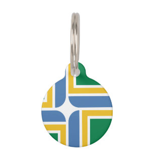 Médaillon Pour Animaux Drapeau de Portland, Oregon Pet ID balise