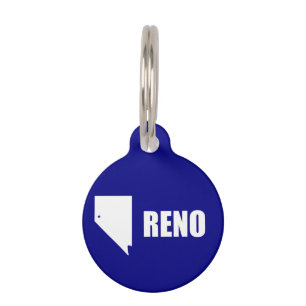Médaillon Pour Animaux Drapeau de Reno, Nevada Pet ID balise
