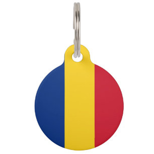 Médaillon Pour Animaux Drapeau de Roumanie