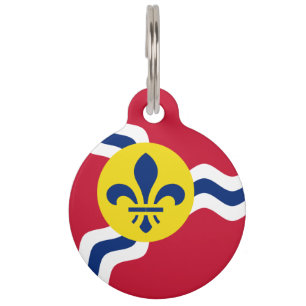 Médaillon Pour Animaux Drapeau de Saint-Louis, Missouri