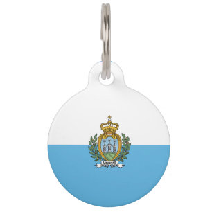 Médaillon Pour Animaux Drapeau de Saint-Marin