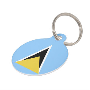 Médaillon Pour Animaux Drapeau de Sainte-Lucie