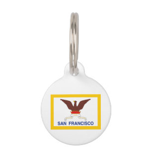 Médaillon Pour Animaux Drapeau de San Francisco Pet ID balise