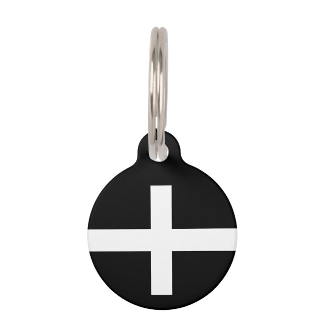 Médaillon Pour Animaux Drapeau de St Piran/drapeau des Cornouailles (Dos)