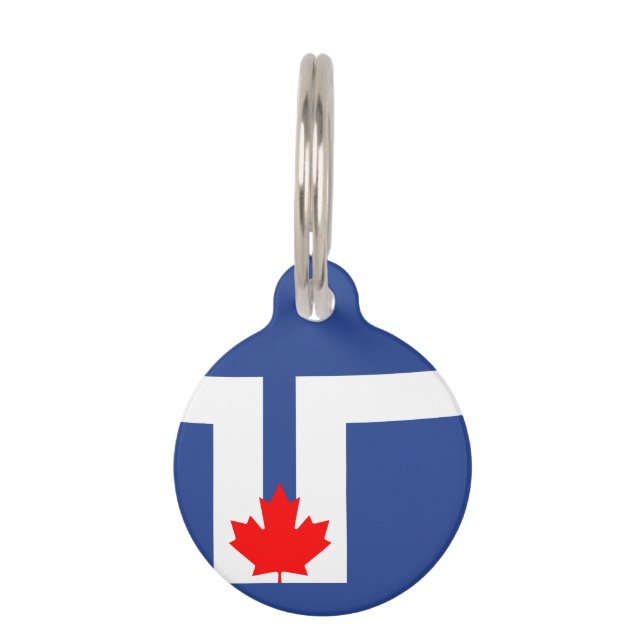 Médaillon Pour Animaux Drapeau de Toronto (Ontario) Numéro d'identificati (Devant)