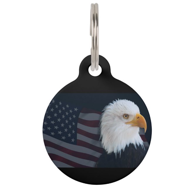 Médaillon Pour Animaux Drapeau des États-Unis (Devant)