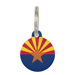 Médaillon Pour Animaux Drapeau d'état de l'Arizona