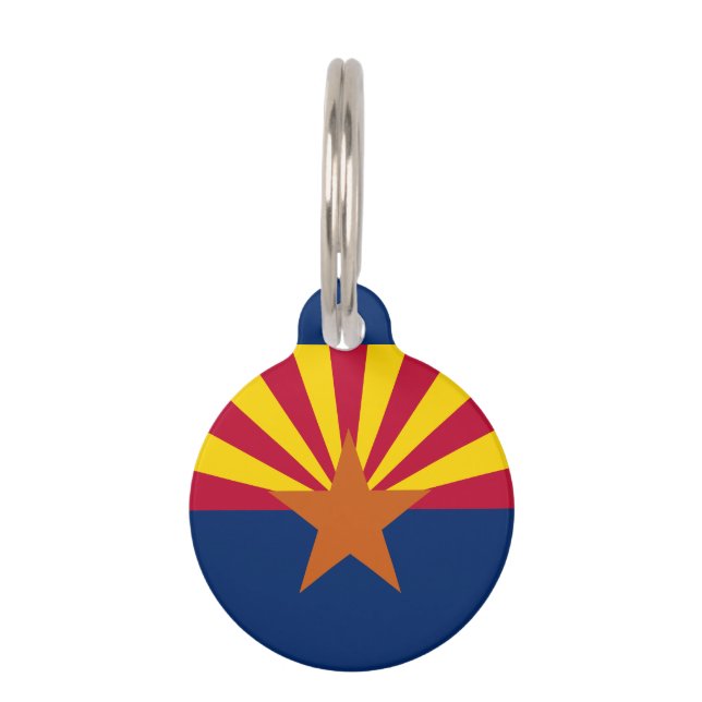 Médaillon Pour Animaux Drapeau d'état de l'Arizona (Dos)