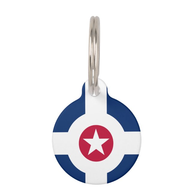 Médaillon Pour Animaux Drapeau d'Indianapolis, étiquette de nom de compag (Devant)
