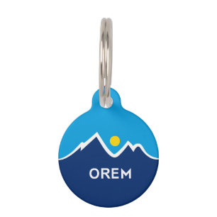 Médaillon Pour Animaux Drapeau d'Orem, Utah