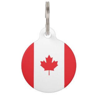 Médaillon Pour Animaux Drapeau du Canada