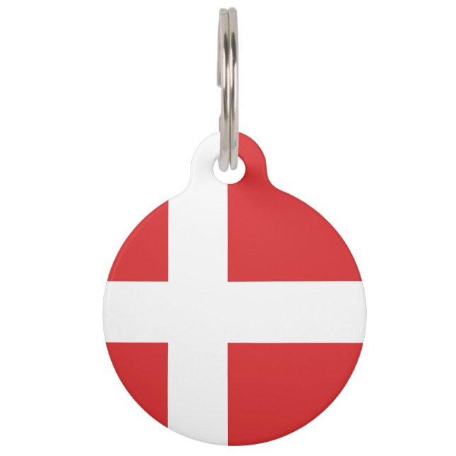 Médaillon Pour Animaux Drapeau du Danemark (Devant)